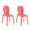 2 x Chloé Modern Design Polyethylene Dining Chairs for Bar or Restaurant Promotion