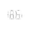 2 x Chloé Modern Design Polyethylene Dining Chairs for Bar or Restaurant Characteristics