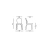 2 x Polyethylene chairs dining room bar restaurant modern design Chloé Characteristics