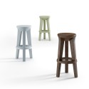 Round bar stool 74cm modern design minimal polyethylene Frozen S1-R 