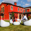 Outdoor garden terrace polyethylene armchair modern design Gumball P1 
