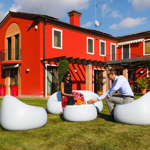 2 seater outdoor sofa design polyethylene garden terrace Gumball D1 Promotion