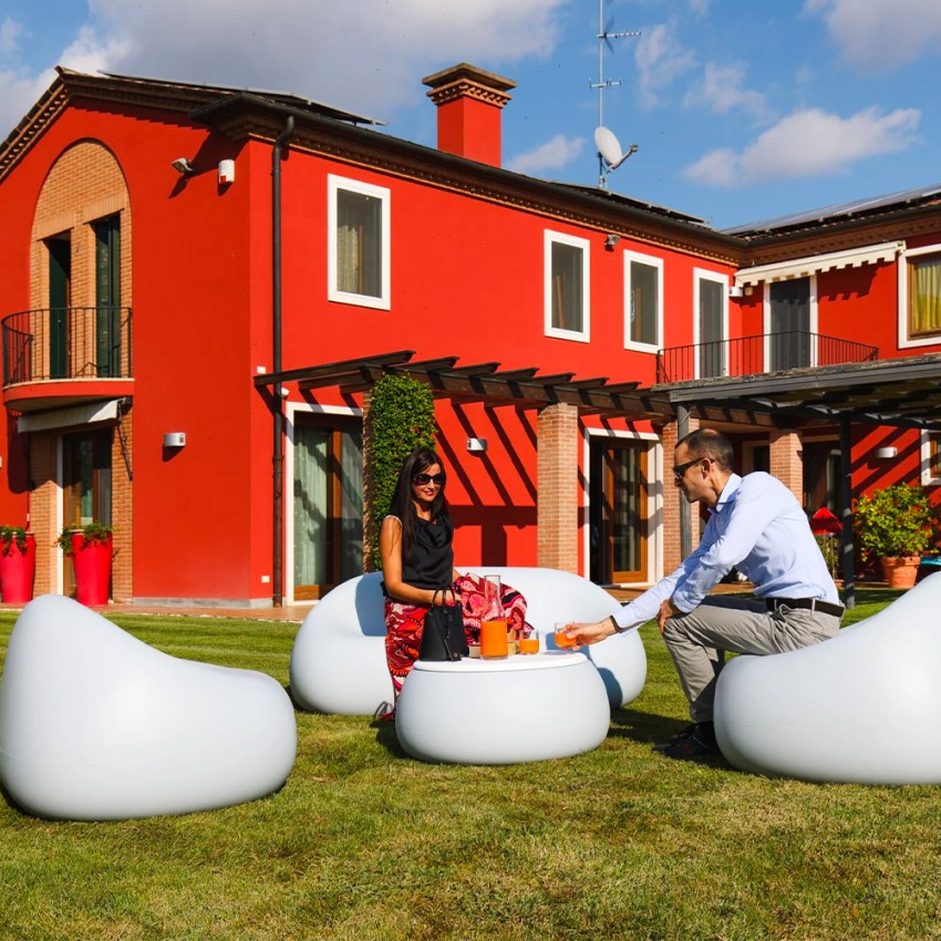 Outdoor Two-Seater Sofa, Polyethylene Design, Garden Patio Gumball D1 Promotion