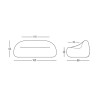 Outdoor Two-Seater Sofa, Polyethylene Design, Garden Patio Gumball D1 