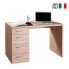 Office desk study 4 drawers modern design wood KimDesk On Sale