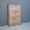 Shoe cabinet 3 doors 9 pairs of shoes space-saving design wood KimShoe 3SS Model