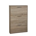 Shoe cabinet 3 doors 9 pairs of shoes space-saving design wood KimShoe 3SS Offers