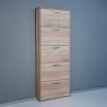 Space-saving slim shoe cabinet 5 doors 15 pairs of shoes wood KimShoe 5SS Choice Of
