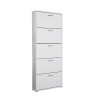 Modern white design shoe cabinet 5 doors 15 pairs of shoes KimShoe 5WP Offers