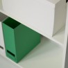 Office bookcase white design 5 compartments adjustable shelves Kbook 5WS Bulk Discounts