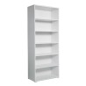 Modern office bookcase 6 compartments adjustable shelves white Kbook 6WP Offers
