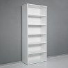 Modern office bookcase 6 compartments adjustable shelves white Kbook 6WP Choice Of