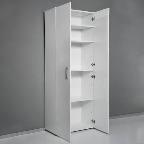 Multipurpose living room cupboard 5 compartments modern design white KimSpace 5WS Promotion