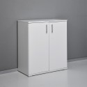 Multipurpose cupboard 2 compartments living room modern office white KimSpace 2WP Characteristics