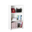Low white office bookcase 3 compartments 2 adjustable shelves Kbook 3WS Offers