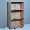Low office bookcase 3 compartments 2 adjustable shelves wood Kbook 3SS Choice Of