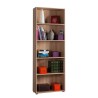 Bookcase wood 5 compartments adjustable shelves office living room Kbook 5SS Offers
