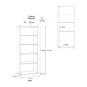 Modern open multi-purpose bookcase 5 compartments Egua Choice Of