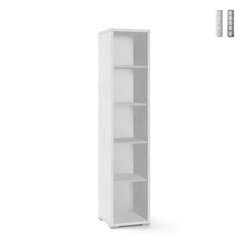 Modern open multi-purpose column bookcase 5 compartments Lipp Promotion