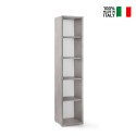 Modern open multi-purpose column bookcase 5 compartments Lipp Discounts