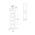 Modern open multi-purpose column bookcase 5 compartments Lipp Model