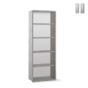 Open bookcase 5 compartments modern multi-purpose cabinet Opal On Sale