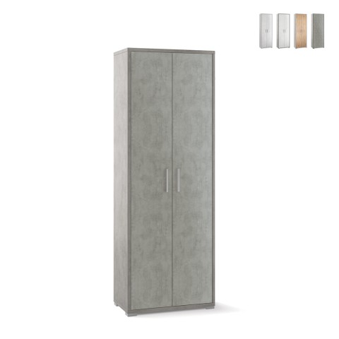 Multipurpose cabinet 5 compartments 2 doors modern design Alès Promotion