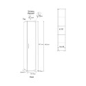 Mobile cabinet door column 5 compartments multi-purpose modern design Kara Cost