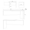 Left side desk extension modern design Simply SX Bulk Discounts