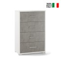 4-drawer bedroom chest of drawers office modern design Adelia Choice Of