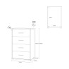4-drawer bedroom chest of drawers office modern design Adelia Cheap