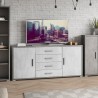 Modern sideboard 2 doors 4 drawers living room buffet unit Cleore Cost