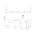 TV dresser cabinet 4 drawers modern design Mila Cheap