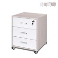Desk cabinet 3 drawers key castors modern office design Cour Promotion