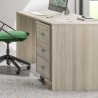 Desk cabinet 3 drawers key castors modern office design Cour Model