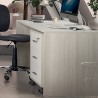 Desk cabinet 3 drawers key castors modern office design Cour Characteristics