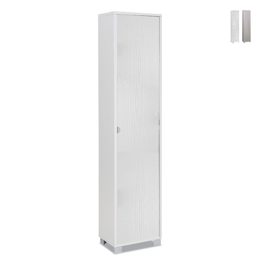 Mobile storage column cabinet door 4 adjustable shelves Tibet On Sale