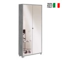 Multipurpose storage cabinet 2 doors mirror 8 adjustable shelves Arlan Catalog