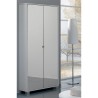 Multipurpose storage cabinet 2 doors mirror 8 adjustable shelves Arlan Model