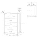 Modern design chest of drawers 6 drawers living room bedroom Mera 