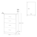 Office bedroom chest of drawers 4 drawers modern design Elita 