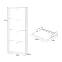 Slim shoe cabinet in modern design 4 doors 10 pairs of shoes Pica 