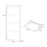 Slim shoe cabinet in modern design 4 doors 10 pairs of shoes Pica 