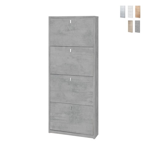 Slim shoe cabinet in modern design 4 doors 10 pairs of shoes Pica Promotion