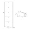 Modern Slim Design Entryway Shoe Cabinet, 5 Doors, Holds 12 Pairs - Lita 