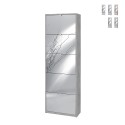 Shoe cabinet 5 doors mirror 25 pairs of shoes modern design Roy Sale