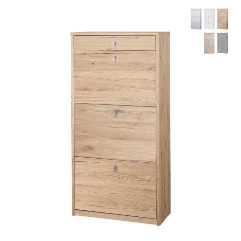 Entrance shoe cabinet 3 doors with drawer 15 pairs of shoes Naky Promotion