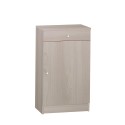 Bedroom Nightstand with 1 Door, Shelf, and Drawer - Drew Model
