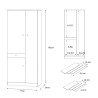 Multipurpose wardrobe 6 shelves drawer 3 doors WIlton Cheap