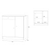 Multi-purpose Cabinet for Living Room/Office, 2 Doors, 4 Shelves, 1 Drawer, Kyn Cheap